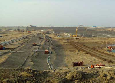 Dewatering at Barrage